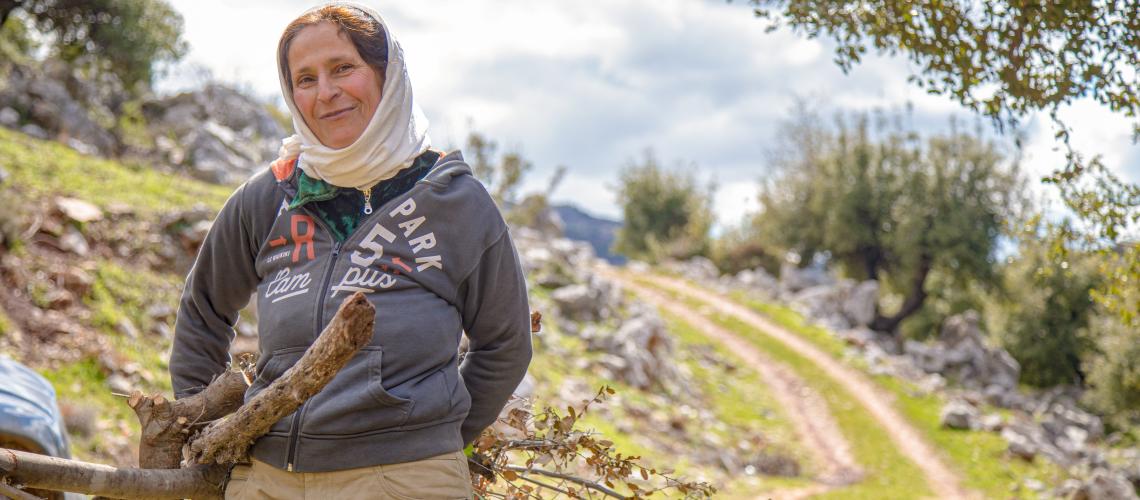 A woman in the field