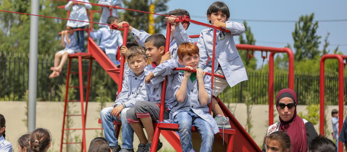 A group of children on playground