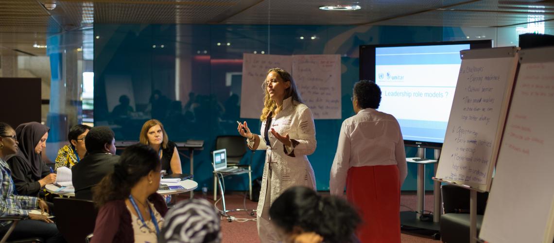 Lady giving speech